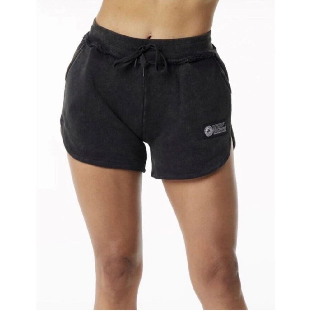 Alphalete Shorts Women XXL Very Terry Heavyweight Black Casual Gym Drawstring